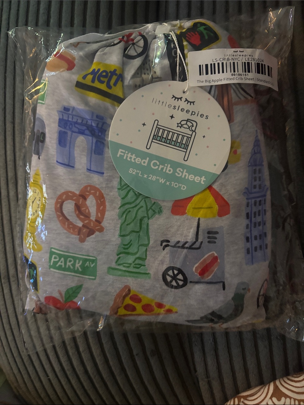 Little sleepies the big apple Fitted Crib Sheet - New York